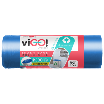 viGO! Worki eko proste do segregacji niebieskie 60l (10 szt.)