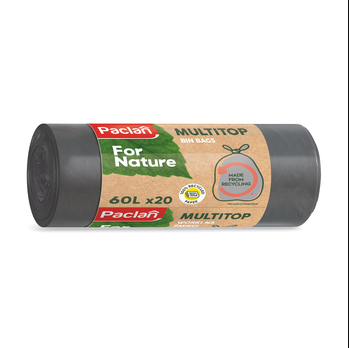Paclan For Nature worki na śmieci szare 60 l (20 szt.)