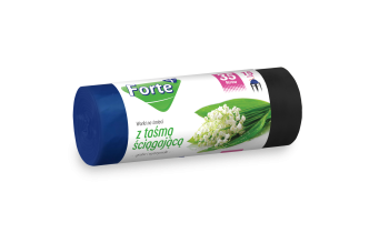 Forte+ worki na śmieci z taśmą czarny, niebieski 35 l (15 szt.)