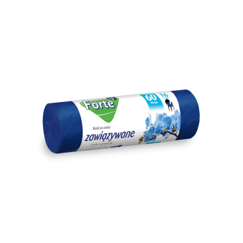 Forte+ worki na śmieci zawiązywane niebieskie 60 l (16 szt.)