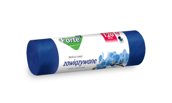 Forte+ worki na śmieci zawiązywane niebieskie 120 l (10 szt.)