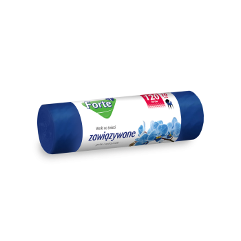 Forte+ worki na śmieci zawiązywane niebieskie 120 l (10 szt.)