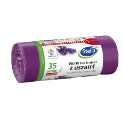 Stella worki na śmieci z uszami lawendowe 35 l  (24 szt.)