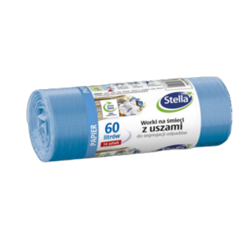 Stella worki na śmieci z uszami do segregacji papieru 60 l (14 szt.)