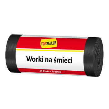 Topseller worki na śmieci czarne 35 l (50 szt.)