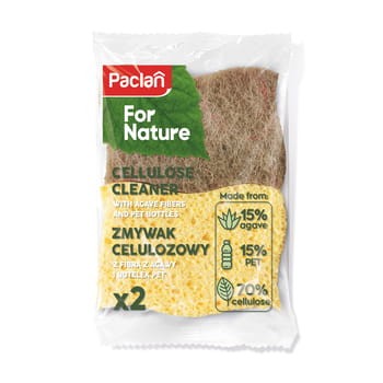 Paclan For Nature zmywak celulozowy z fibrą z agawy i butelek PET 2 szt.