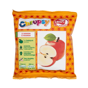 Crispy Natural suszone chipsy jabłko o smaku mango 18 g