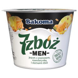 Bakoma 7 zbóż men ananas-mandarynka Jogurt 300 g