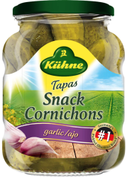 Kuhne Tapas Ogórek Korniszony z Czosnkiem 370 ml