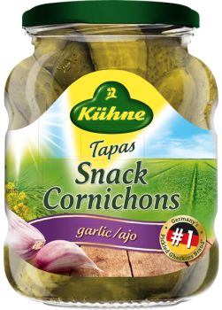 Kuhne Tapas Ogórek Korniszony z Czosnkiem 370 ml