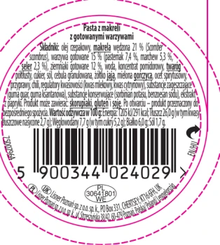 Lisner PASTELLA 80g Z MAKRELI Z WARZYWAMI