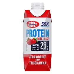 Mlekovita Mleczny napój proteinowy Super Body Active o smaku truskawkowym 350 g