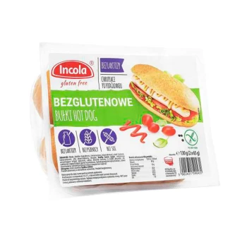 INCOLA BUŁKA HOT-DOG BEZGLUTEN 2x65g [12] u