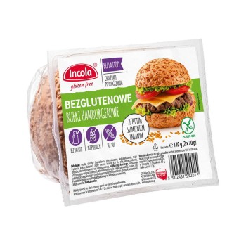 INCOLA HAMBURGER Z SIEMIENIEM BEZGLUTEN 2x70g