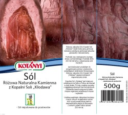 KOTANYI Sól KAMIENNA RÓŻOWA Z K.S. KŁODAWA 500g DROBNA