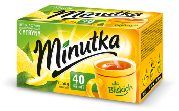 Minutka Herbata czarna aromatyzowana o smaku cytryny 56 g (40 torebek)