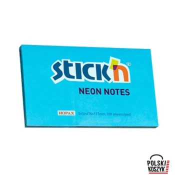 Stick"n Bloczek 127 x 76 mm niebieski neonowy 100 kartek