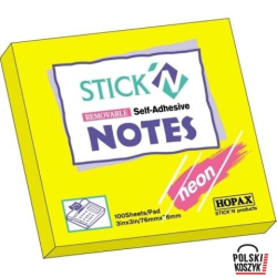 Stick"n Bloczek 127 x 76 mm zielony neon 100 kartek