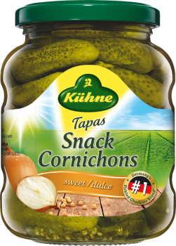 Kuhne Tapas Ogórek Korniszony z Cebulką Szalotką 370 ml