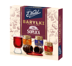 E. Wedel Baryłki o smaku likierów Soplica® w czekoladzie deserowej 200g