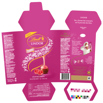 Lindor Raspberry &amp; Cream Cornet 200g