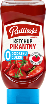 Pudliszki Ketchup pikantny zero cukru 440g