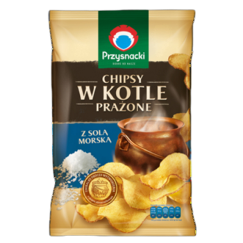 Przysnacki Chipsy w Kotle prażone z solą morską 125 g