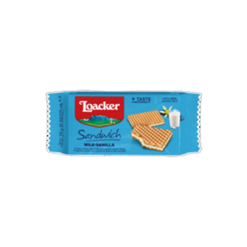 Loacker Sandwich Wafelek mleczno-waniliowy 25 g