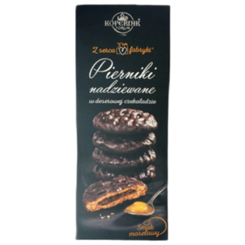 Kopernik Pierniki nadziewane w deserowej czekoladzie smak morelowy 145 g