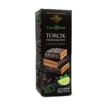 Kopernik Torcik piernikowy w czekoladzie deserowej z nadzieniem o smaku limonki 180 g