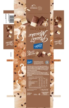 E. Wedel Ptasie Mleczko o smaku caffe latte w czekoladzie mlecznej 340g