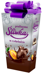 Vobro Pralinowa Śliwka w czekoladzie Prezent 192g (z kokardą)