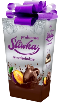 Vobro Pralinowa Śliwka w czekoladzie Prezent 192g (z kokardą)