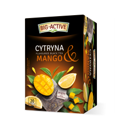 Big-Active Herbata Czarna Aromatyzowana o Smaku Mango i Cytryny. 20 torebek x 2g