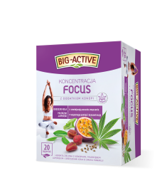 Big-Active Herbata Zielona Focus z Dodatkiem Konopi (20 torebek x 1,5g) 30g
