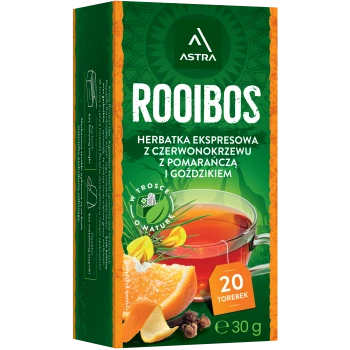ASTRA ROOIBOS z pomarańczą i goździkiem 20 torebek ekspresowa