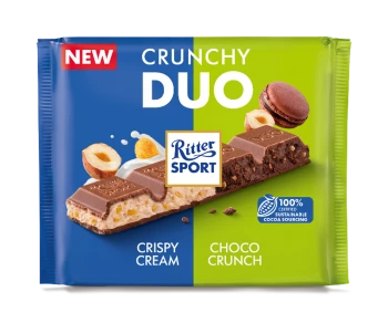 Ritter Sport Czekolada mleczna DUO Crunchy 218g