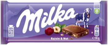 Milka Raisins&amp;Nuts 90g
