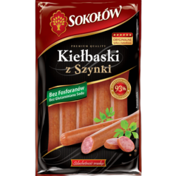 Kiełbaski z szynki 250 g Sokołów