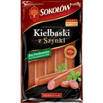 Kiełbaski z szynki 250 g Sokołów