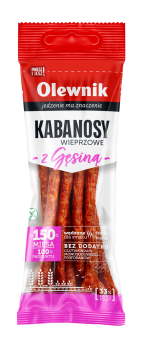 Kabanosy wieprzowe z gęsiną 105 g Olewnik