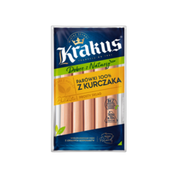 Parówki 100% z kurczaka 185g Krakus