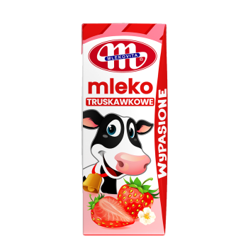 Mlekovita Mleko UHT o smaku truskawkowym Wypasione 200ml