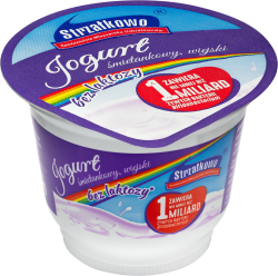 Strzałkowo Jogurt śmietankowy wiejski bez laktozy 180g