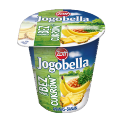 Zott Jogobella bez dodatku cukrów Classic ananas-banan/pieczone jabłko/jagoda/malina mix jogurtów 150 g