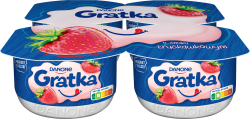 Danone Gratka o smaku truskawkowym Deser 4 x 115 g = 460 g