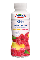 Jogurt pitny Skyr nektarynka-malina Piątnica 330ml