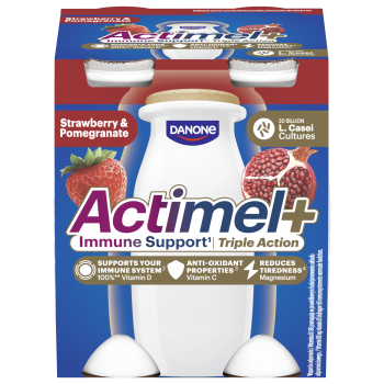 Actimel Truskawka-Granat Triple Action 4x100g