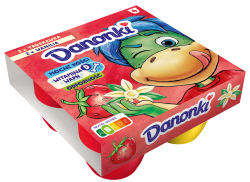 Danone Danonki Mega truskawka - wanilia 4x90g