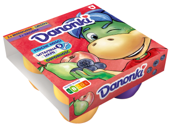Danone Danonki Mega brzoskwinia-gruszka jagoda 4x90g